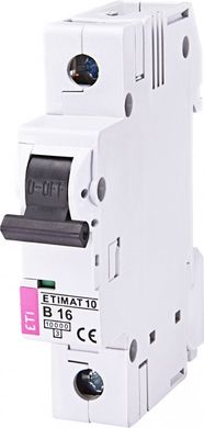 Автоматичний вимикач ETIMAT 10 1p B 16А (10 kA) 2121716 ETI