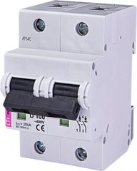 Автоматический выключатель ETIMAT 10 2р D 100А (15 kA) 2153732 ETI