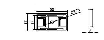 Marking for panels 17x70 mm, self-adhesive/screw 1130003 Onka