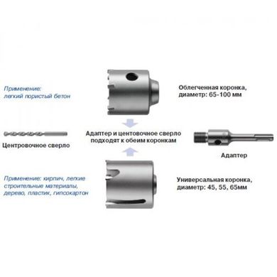 Adapter for a hex shank bit for concrete 209007093 S & R