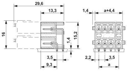 Components for mounting passage MCDN 1,5 / 4-G1-3,5 RNP14THR 1953224 Phoenix Contact