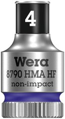 Головка торцева 6 гр. 1/4 "4 мм з фіксуючою функцією 8790 HMA HF Zyklop 05003717001 Wera