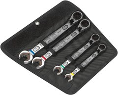 Набір комбінованих ключів з реверсивною тріскачкою 10-19мм 4 предмета в сумці 05020090001 Wera