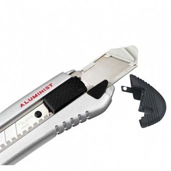 Нож сегментный Aluminist, 18мм, алюминиевый, автоматический фиксатор, пенал для запасных лезвий AC500S Tajima