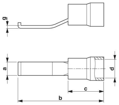 Штыревой плоский с крючком изолированный кабельный наконечник C-BCI 2,5/2,8 3240046 Phoenix Contact