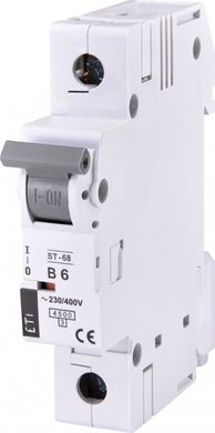 Автоматичний вимикач ST-68 1p B 6А (4,5 kA) 2171312 ETI