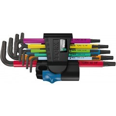 Набір Г-образних ключів 967/9 TX Multicolour HF 1 з фіксуючою функцією 05024179001 Wera