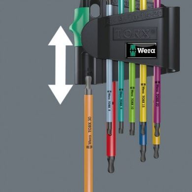 Набор Г-образных ключей 967/9 TX Multicolour HF 1 с фиксирующей функцией 05024179001 Wera