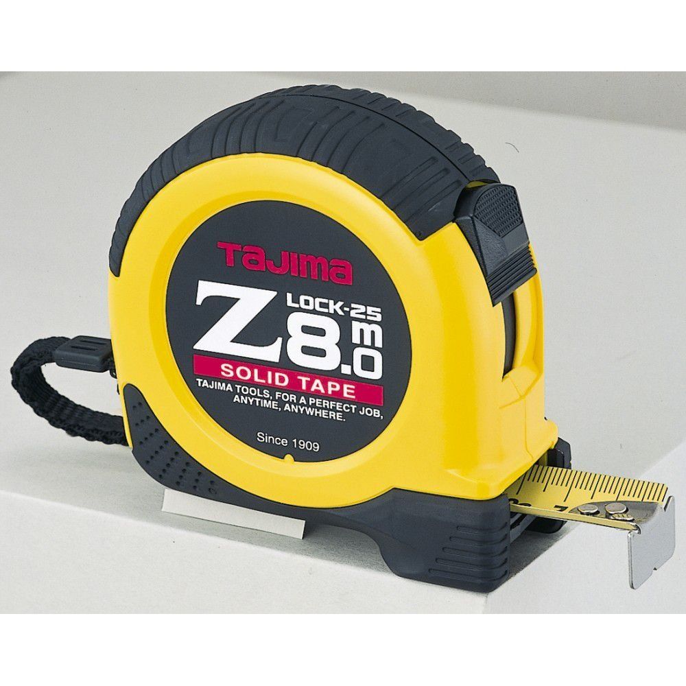 Рулетка строительная усиленная Z-Lock, 8м×25мм Z5L80MY Tajima 798.64 .