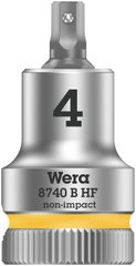 Головка 3/8 "з шестигранні вставкою 4 мм з фіксуючою функцією 8740 B HF Zyklop 05003031001 Wera