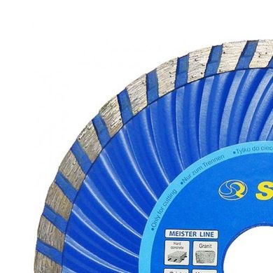 Diamond cutting disc by Meister reinforced concrete is 125 mm. 252372125 S & R