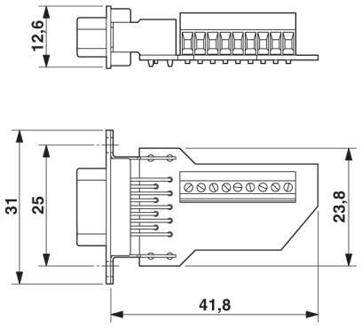 Connector DSUB VS-09-ST-DSUB / 10-MPT-0,5 Phoenix Contact 1688379