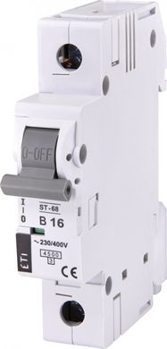 Автоматичний вимикач ST-68 1p B 16А (4,5 kA) 2171316 ETI