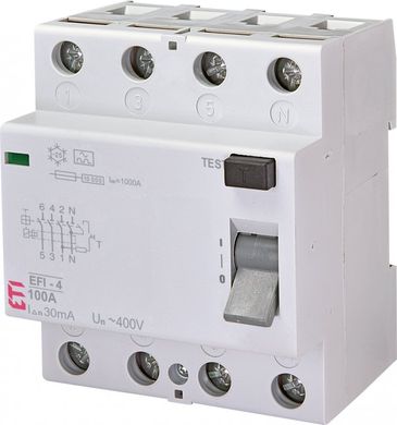 Differential relay (RCD) EFI-4100 / 0,03 type A (10kA) 2,062,150 ETI