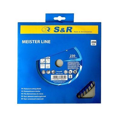 Disk diamond cutting reinforced concrete Meister by 230 mm. 252372230 S & R