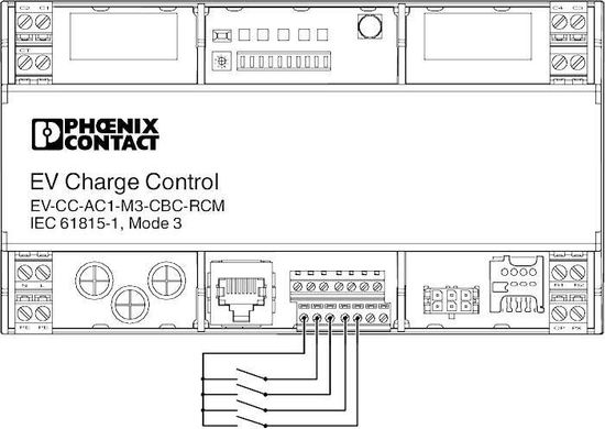 Контролер yправління зарядкою електромобіля AC EV-CC-AC1-M3-CBC-RCM-ETH 1018701 Phoenix Contact