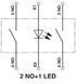 Switch with backlight for 3 poles, return, set, contact 2NO+LED green PHT22-S3RD-GN/PT20/GN 1108439 Phoenix Contact