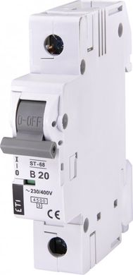 Автоматичний вимикач ST-68 1p B 20А (4,5 kA) 2171317 ETI