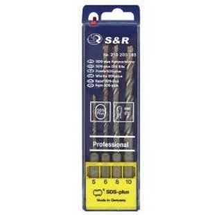 Набор буров по бетону SDS-4plus в пластиковом боксе 4 шт 210230069 S&R