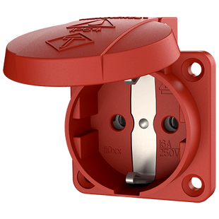 Розетка панельная винт красная типа SCHUKO IP54 16A2p+E 230V 11033 MENNEKES