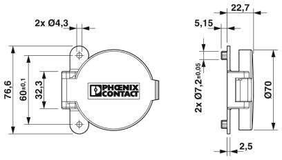 Защитная крышка для розетки зарядной станции EV-GBSC 1623416  Phoenix Contact