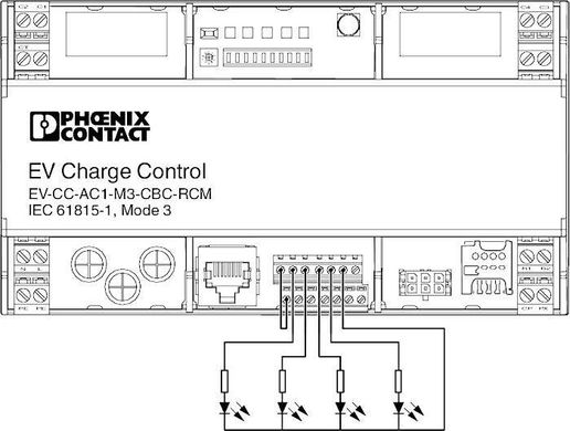 Controller ypravleniya charging electric AC EV-CC-AC1-M3-CBC-RCM-ETH-3G 1018702 Phoenix Contact